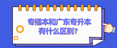 专插本和广东专升本有什么区别？