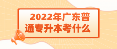 2022年广东省普通专升本考什么？