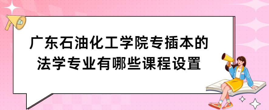 广东石油化工学院专插本的法学专业有哪些课程设置