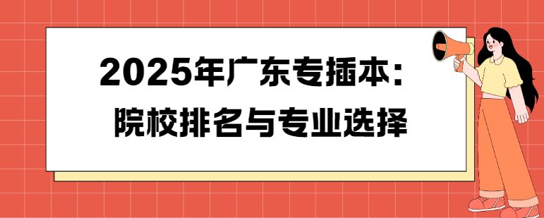 2025年广东专插本：院校排名与专业选择