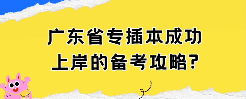 广东省专插本成功上岸的备考攻略?