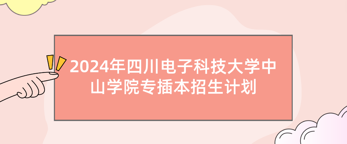 2024年广东电子科技大学中山学院专插本招生计划